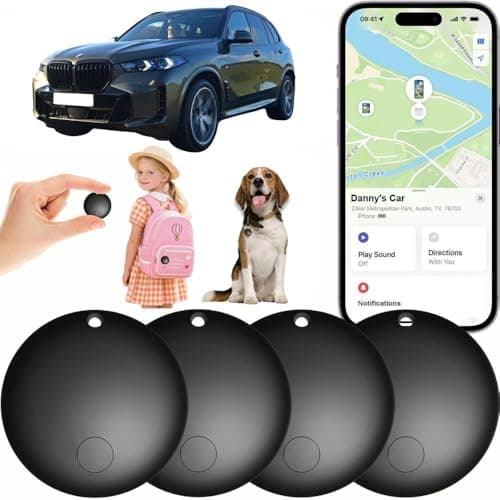 Mini Smart Tracker Tag For Apple and Android, No Subscription No Monthly Fee Car Tracker Device, Tracking for Cars Bikes Luggage Wallet Pets, Dual Tag for Apple FindMy and Google FindHub (1, Black) — view 5