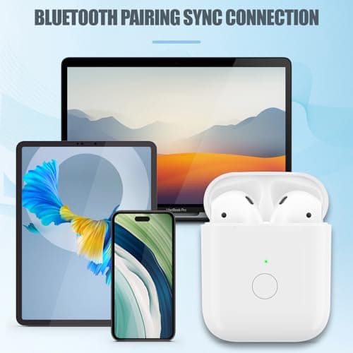 AIRCASES Wireless Charging Case Only for Air Pods 1st 2nd gen, Charger Case Compatible with Air Pods 1/2 Gen Replacement Charger Cases, Support Bluetooth Pairing& Sync Button, Earbuds Not Included — view 6