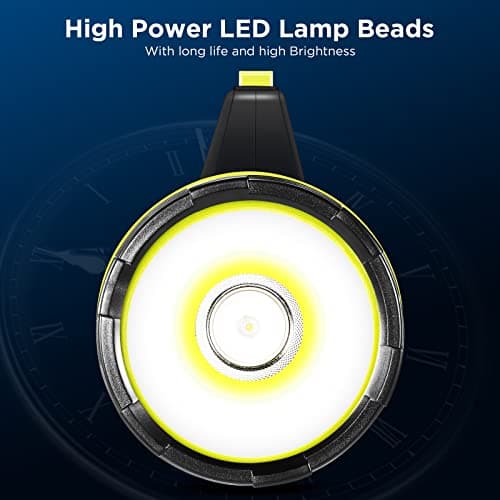 ALLOMN Torch LED Super Bright, Portable Rechargeable Hand Torch High Powered Beam Flashlight Super Bright LED Flashlight Searchlight Waterproof Camping Light Lightweight Camping Lantern — view 3