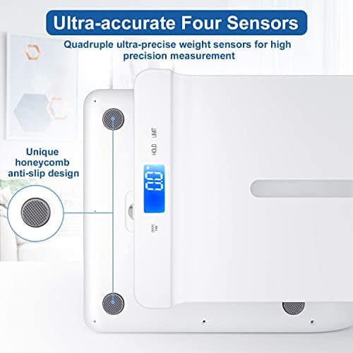 UNICHERRY Bluetooth Baby Scales, baby weighing scale, Multifunctional baby scale with removable tray, baby scales digital with Tare and Hold Functions, Free App and Batteries(Max: 100 kg) — view 3