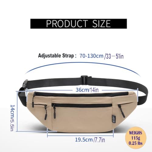 Money Belts for Travel Hidden Women Passport Bag Travel Wallet, Khaki — view 2