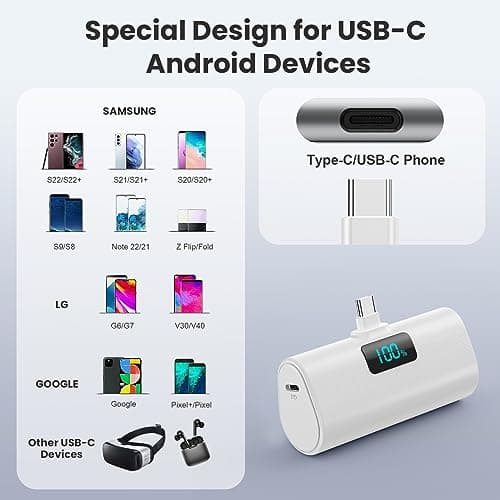 [2-Pack] Power Bank for iPhone 17/16/15 Series, 5200mAh Portable Charger PD — view 6