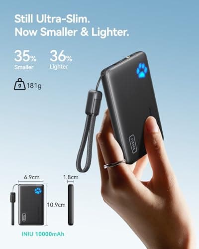 INIU 45W Fast Charging Power Bank, 40% Smaller 10000mAh Portable Charger — view 2