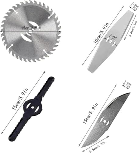 36Pcs Cordless Strimmer Blades Replacement Accessories,30 Pcs Plastic Grass Trimmer Blades and 6pcs Brush Cutter Blade Metal Blade,Lawn Strimmer Acces — view 6