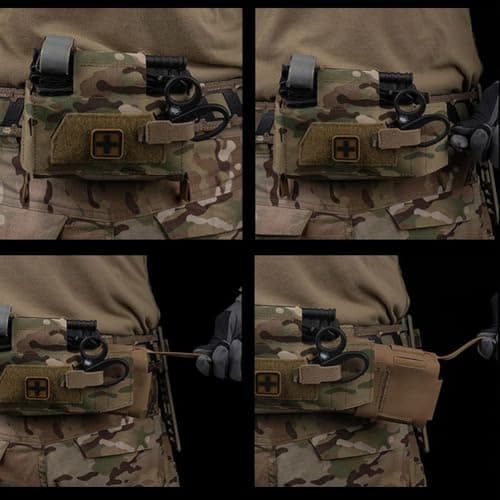 Fituenly First Aid Pouch,Compact Molle Trauma Quick Release Ifak Medical,Medical Pouches Emergency Survival Bag for Outdoor Duty Belt Molle Vest Hunting — view 4