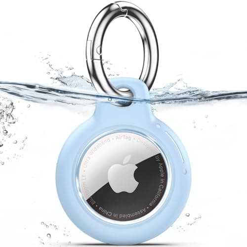TNSNK for AirTag Holder Keyring, 1 Pack,Light Blue