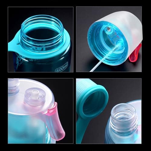 Spray Water Bottle,Drinking And Misting Water Bottle - Unique Mist Lock Design,Portable Leak-Proof Spray Cup For Cycling Fitness Camping Hiking Outdoors Sports For Hydration (Black) — view 5