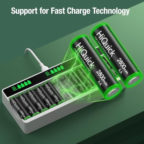 HiQuick 16 Pack AA AAA Rechargeable NiMH Batteries Set,1200 Cycles — view 5
