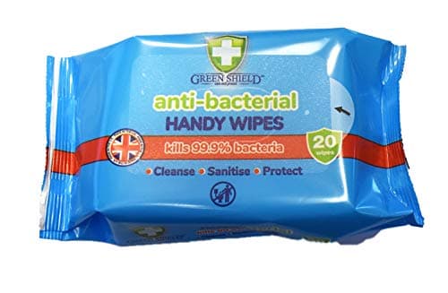 Green Shield Antibacterial Handy Pocket / Travel Wipes 20 wipes