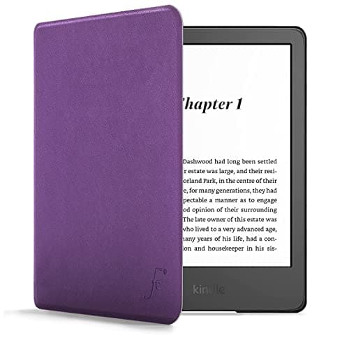 Forefront Cases Case for New Amazon Kindle (16 GB) 6" (11th Generation - 2024 & 2022 Models) - Purple - Slim, Light & Protective, Smart Auto Sleep-Wake Function Cover for Kindle 6"