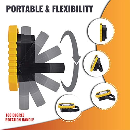 Hybrid Minds™ Rechargeable Work Light, 2 Pack Portable LED Floodlights — view 4