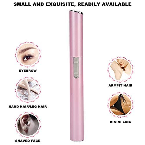 Cordless USB-Rechargeable Electric Eyebrow Trimmer for Women & Men – Painless Wet/Dry Facial Hair Remover with Cutting Head Portable Brows Upper Lip — view 3