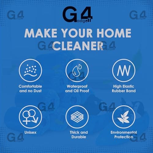 G4GADGET Disposable Shoe Cover (100 Pieces) - Blue Overshoes for Indoor/Outdoor Use - Ideal for Cleaning, Hygiene, and Protections — view 5