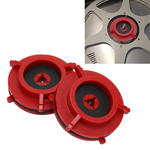 EIMSOAH 1 Pair Nab Hub Adapters, Universal Reel to Reel Tape Opener with Rubber, for Corkscrew Opener (Red) — view 6
