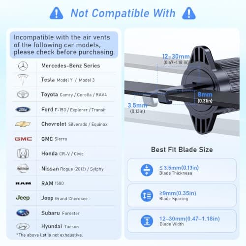 Blukar Car Phone Holder, Adjustable Car Phone Mount Cradle 360° Rotation — view 6