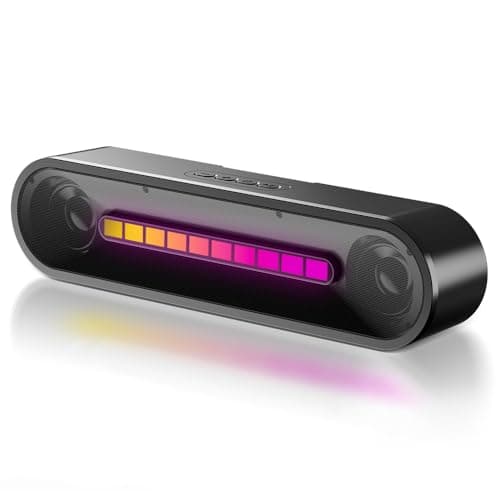 Aysoi PC Speakers, Portable Bluetooth Speakers,Wireless Computer Speakers, Computer Soundbar for Desktop Monitors,PC, Laptop, Desktop, Smartphones,Home, Travel,Outdoor, Beach (Dynamic RGB)