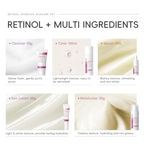 Quiyum Retinol Skincare Set, 5Pcs Anti Aging Face Routine Kit — view 6