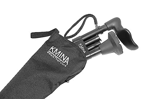 KMINA Folding Walking Stick for Women and Men, Anatomical Grip, Right Hand — view 4