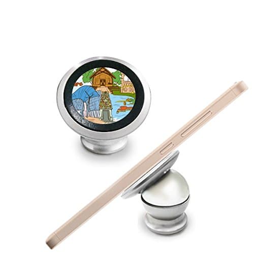 Sinapore Flavor Night Safari Art Museum St. Andrew's Cathedral Magnetic Phone Mount Car Dashboard Holder for Cell Phone 360 Degree Rotation