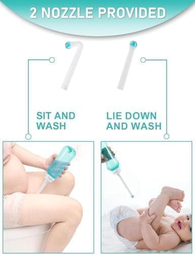 Portable Bidet with Intimate Washcloths - Bottle Postpartum Essentials, Perineal Bottle for Postpartum Care,Travel Bidet with Storage Bag,Perineal Spray (Green) — view 6