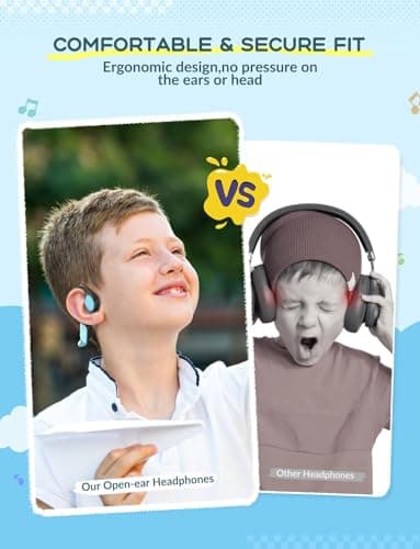 iClever OWS01 Kids Headphones Wireless Air Conduction Open Ear Headphones — view 5