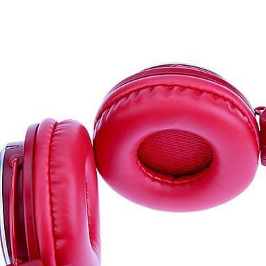 ameego Foldable BT Headphones with Microphone, Micro SD/TF Card Player, FM Radio, 3.5mm AUX in with volume control APP control Stereo Headset for Mobile Phone,Tablet, PC, notebook, Gaming (Red) — view 5