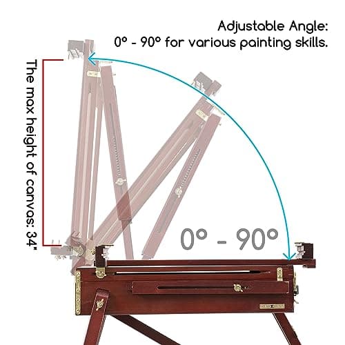 MEEDEN French Plein Air Easel : Holds Canvas up to 34" Art Easel Stand — view 5