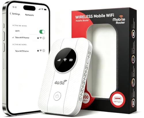 4G LTE Portable WiFi Hotspot, 2100mAh, 12H Battery, 16 Devices
