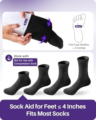 Kekoy Sock Aids for Putting Socks On and Off for Men and Women — view 4