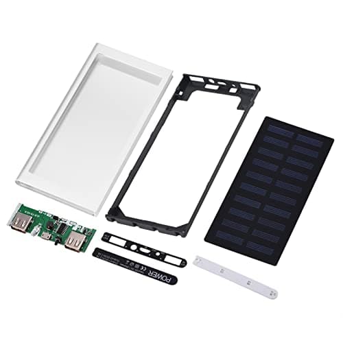 Cocoarm Diy Solar Power Bank Kit 10000mah Dual Usb Fast Charge (Silver) — view 6