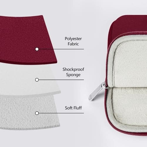 BAAGOAZ Laptop Sleeve 11-13 Inch MacBook Case Bag with Front Pocket, Red — view 3