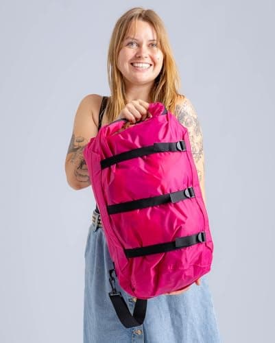 Dryrobe Travel Compression Bag - Compact - Waterproof - Large - 33L - Pink — view 5