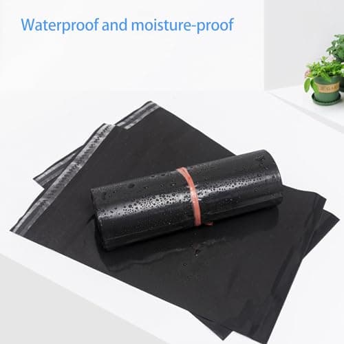 100 Seal Postal Mail Bags Parcels Mailing Postal Bags, black — view 3