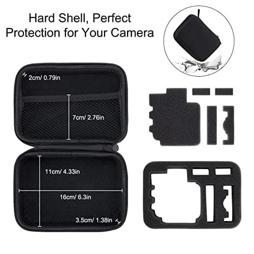 QIMEI-Shop Carrying Case Travel Protective Case Compatible with GoPro Hero 12/11/10/9/8/7/6/5 Osmo Action Camera and Accessories Black Modern — view 2