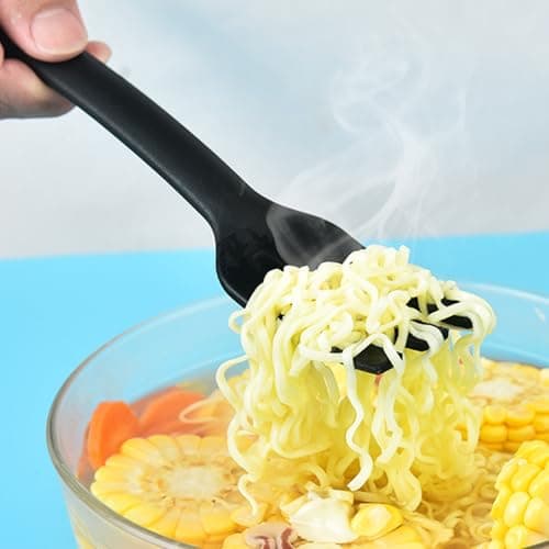 Utensil Set - Nylon - Set of 3 Heat Resistant Utensils with Slotted Spoon and Fork - Anti-Scratch Kitchen Cooking Tools for Frying, Serving, Baking — view 2