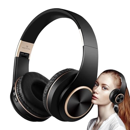 Pxcewdcx Rechargeable Headphones with,Noise Cancelling Stereo Headset | Foldable Headset with for Travel, Portable Headphones with 300mA Battery