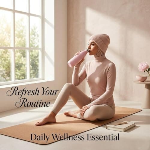 A2Z Stainless Steel Water Bottle 500ml Vacuum Insulated Flask Double Wall Leakproof Reusable Drinks Bottle for Hot & Cold Drinks Gym Travel 27x7cm 0.36kg Black Navy Pink Beige — view 5