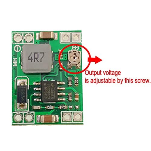 JZK 10 PCS Mini Size MP1584EN DC-DC Output Voltage Adjustable Step-Down Module, 3A Buck Converter, Adjustable 24V to 12V, 9V, 5V, 3V — view 2
