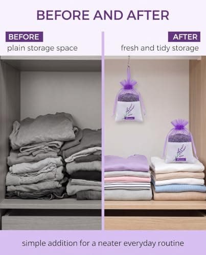 XUKZIMA Lavender Sachet Bags 20 Pack Purple, Breathable Refill Fabric Scented Pouches for Closet, Drawer & Linen Cupboard Odor Neutralization & Clothes Protection — view 3