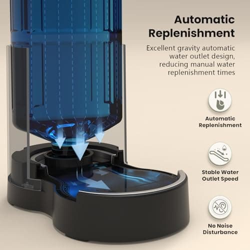 JUNSPOW 4L Gravity Pet Water Dispenser with Stainless Steel Bowl — view 5