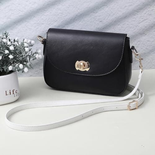 PEOVLVN Leather Purse Strap, Purse Straps Replacement Crossbody Bag Strap with Metal Buckles Long Adjustable Purse Straps for Handbags and Crossbody Bag Accessories (White) — view 4