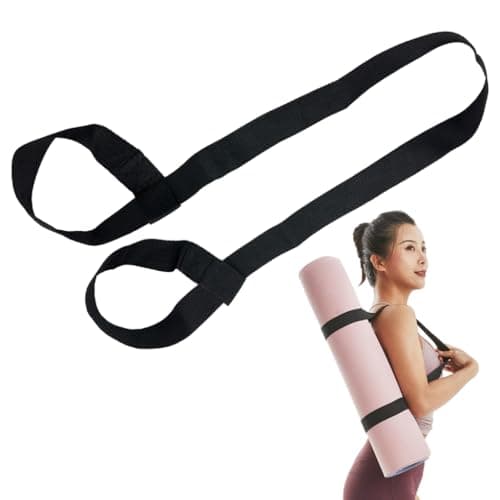BAVALIN Yoga Mat Strap for Carrying - Cotton Yoga Mat Carry Strap Sling, Adjustable Loops for all Mat Sizes(Yoga Mat not included)