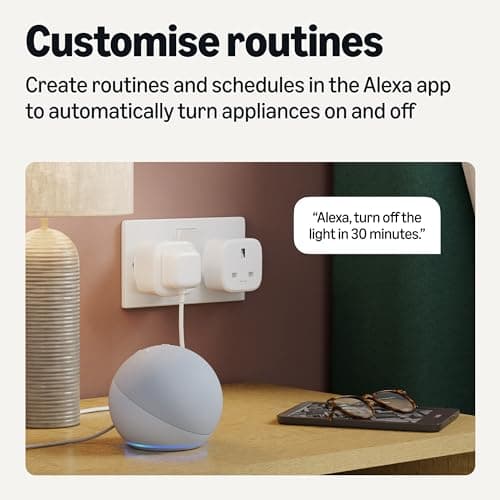 Amazon Basics Single Outlet Indoor Wi-Fi Smart Plug, works with Alexa only, 1 Pack, White, UK — view 4
