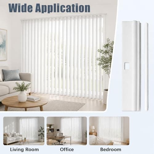 20 PCS DIY Adjustable Vertical Blind Hanger, Replacement Vertical Blind Top Hangers for 89 mm Slats, Vertical Blinds Repair Parts Set, White Blind Slats Accessories Kit with Bottom Weights — view 5