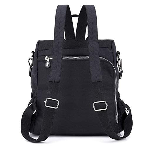 Estwell Women Backpack Ladies Rucksack Handbag Anti-theft Waterproof Nylon School Bag Travel Casual Daypack Fashion Shoulder Bag, Black — view 2