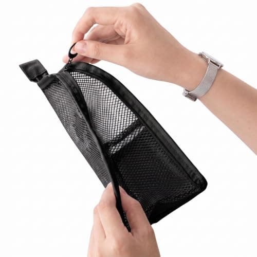Large Capacity Freestanding Travel Toiletry Bag Waterproof Makeup (Black) — view 4