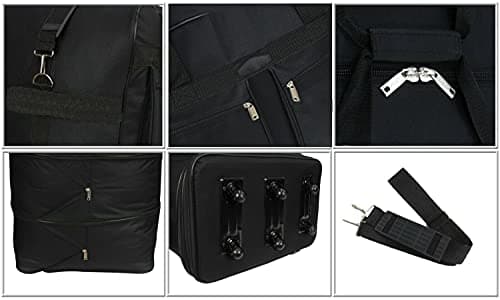 Extra Large Duffle Bag 40” Expandable Wheeled Holdall Cargo 6 Wheel Lightweight Foldable Travel Luggage, Heavy Duty Moving Storage Bag for Holiday, Relocation & Camping — view 3