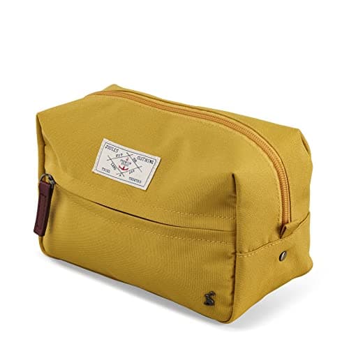 Joules Luxury Trolley Coast Collection His & Hers Softside Travel Wash Bag, Toiletries, Cosmetic Bathroom Organiser, Antique Gold