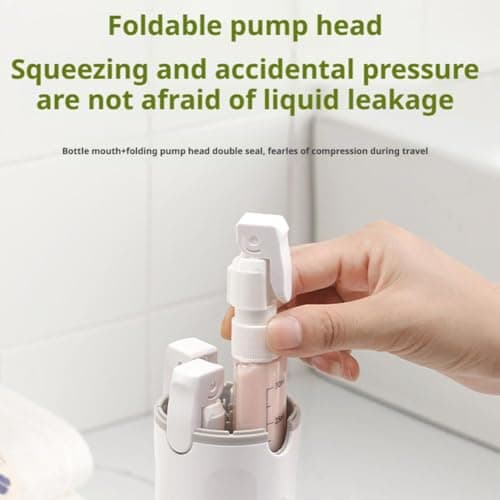 4 in 1 Travel Dispenser, 4 Pack 30ML Travel Bottles for Toiletries,Refillable, Leak Proof, Mini Shampoo Dispenser with Scale and Label,Portable Containers for Shampoo Lotion Conditioner Cream — view 6