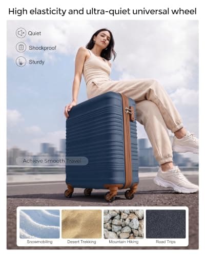 COOLIFE 55×40×20 Cabin Suitcase + 40x30x20cm Ryanair Cabin Bag EasyJet Set — view 4